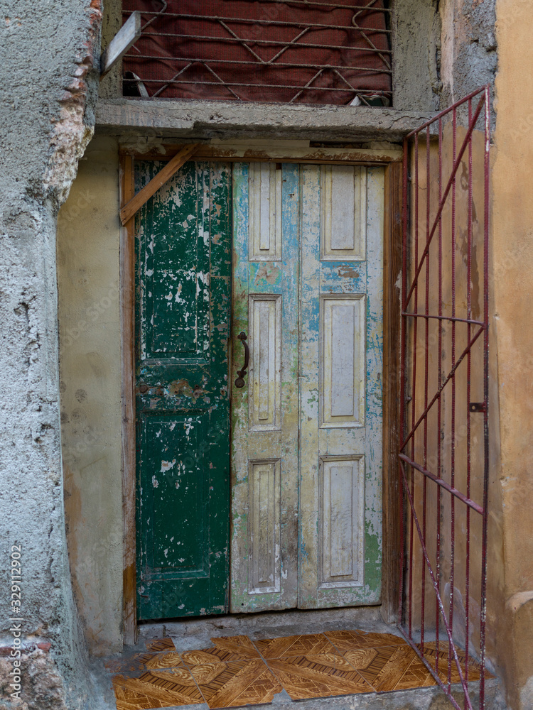 Closed door of a house, Havana, Cuba