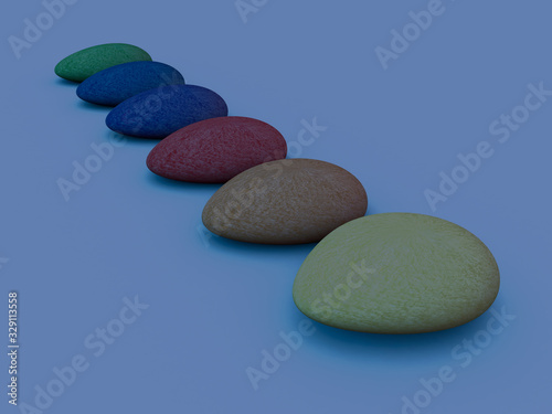 3D stone, underwater color change, kelvin colors photo