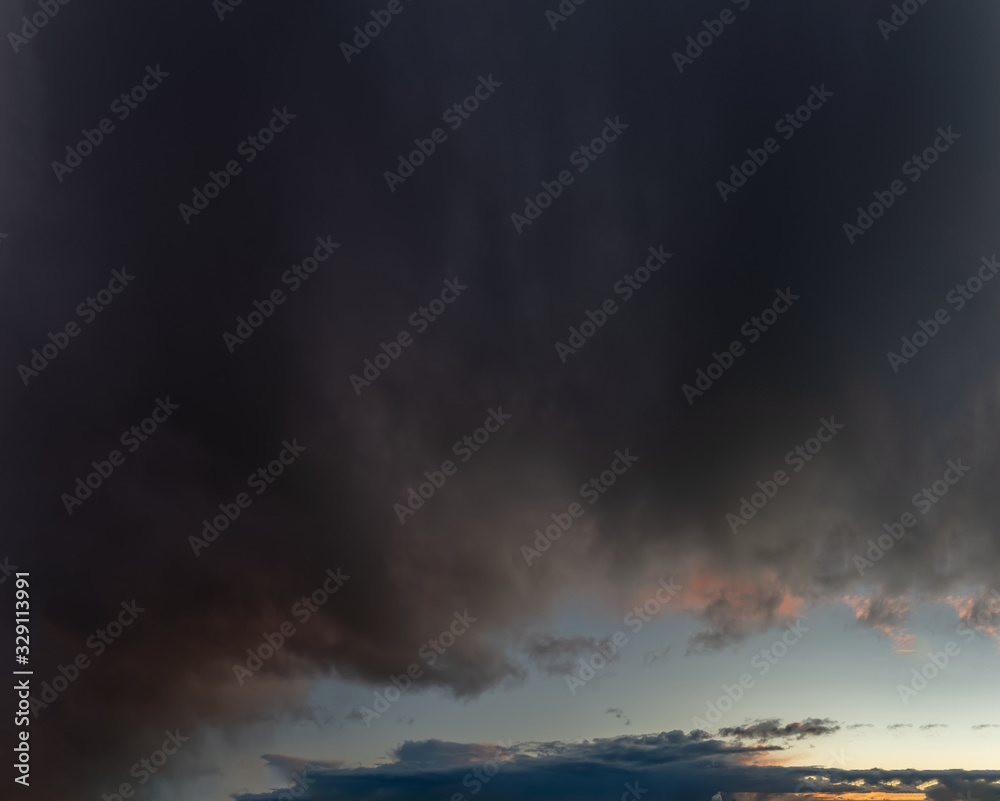 Fantastic dark thunderclouds at sunrise Fantastic dark thunderclouds at sunrise