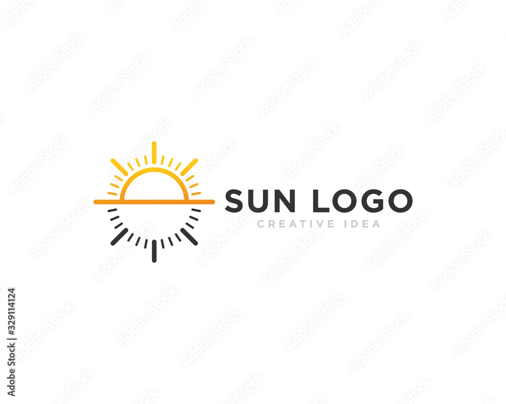 Fototapeta premium Sun Logo Icon Design Vector