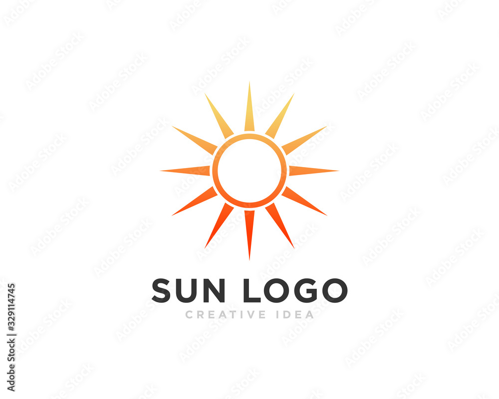Fototapeta premium Sun Logo Icon Design Vector