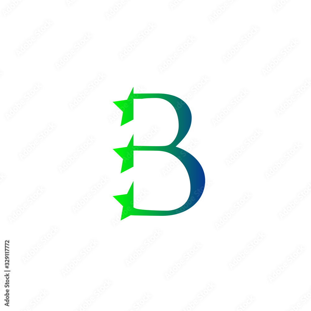 logo star with letter b modern vector design logo star with letter b modern vector design