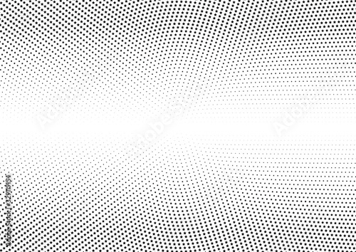 Abstract halftone dotted background. Monochrome pattern with stars. Vector modern futuristic texture for posters, sites, business cards, postcards, labels and stickers. Design mock-up layout.