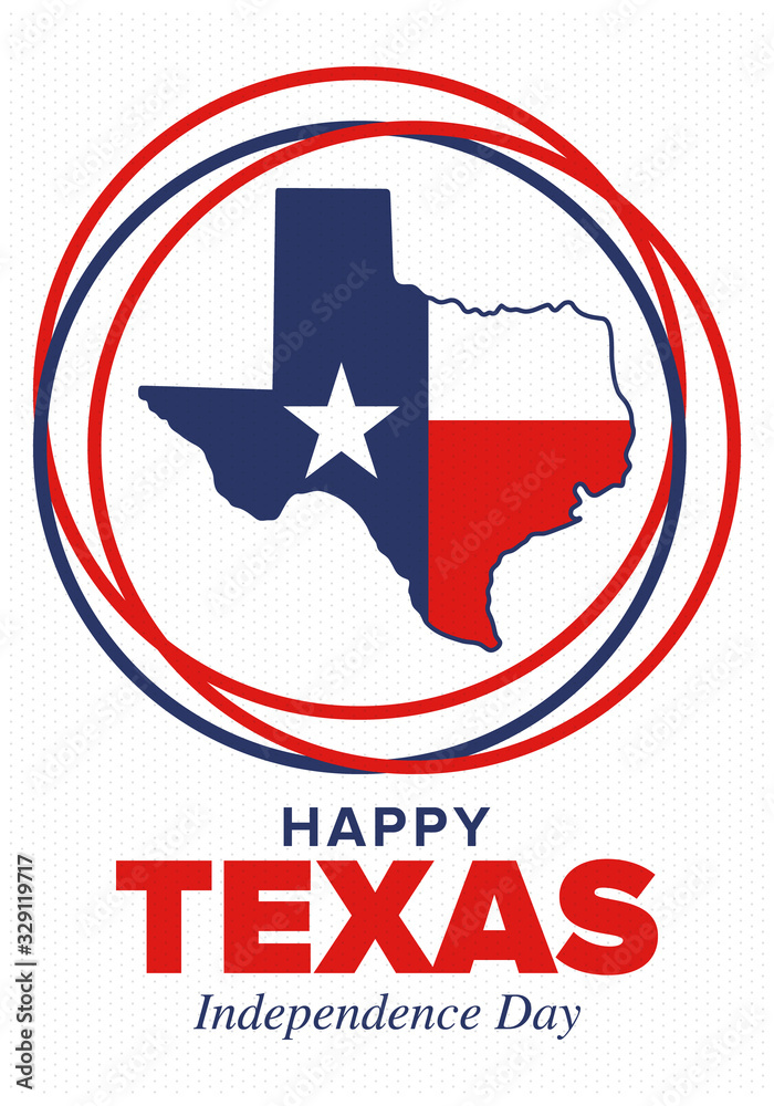 Obraz premium Texas Independence Day. Freedom holiday in Unites States, celebrated annual in March. Lone star flag. Texas flag. Patriotic sign and elements. Poster, card, banner and background. Vector illustration