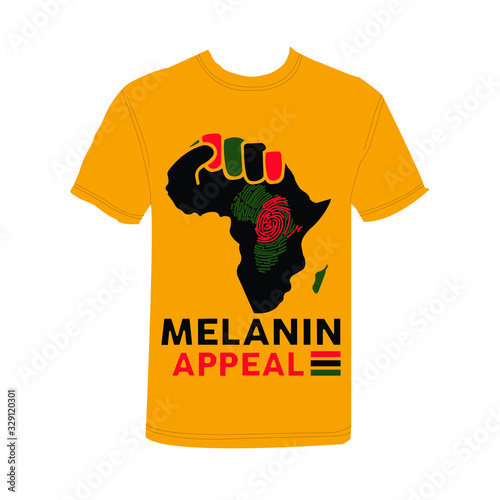 African Melanin creative t shirt design - VECTOR