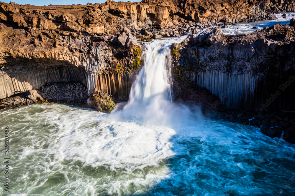 Aldeyjarfoss, waterfall in Iceland Aldeyjarfoss, waterfall in Iceland