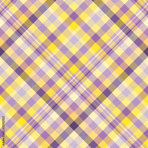 Seamless pattern in awesome creative violet and yellow  colors for plaid, fabric, textile, clothes, tablecloth and other things. Vector image. 2