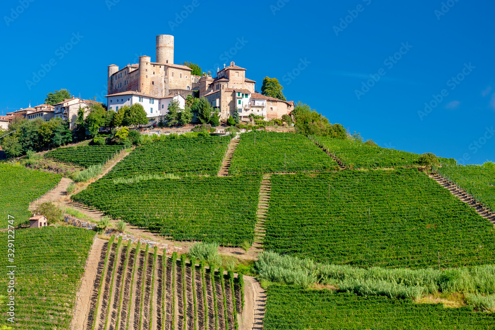 Castle and village Castiglione Falletto, Piemonte, Italy