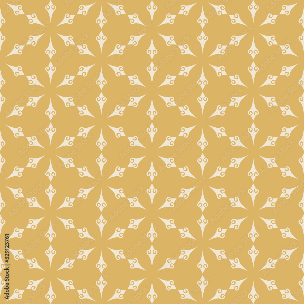 Gold Wallpaper with a simple geometric pattern on a gold background, vector