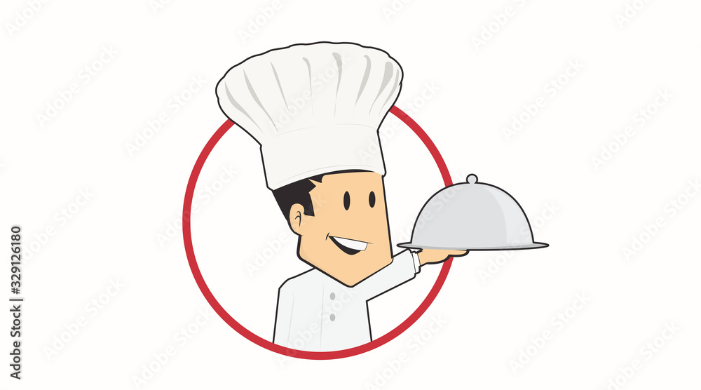 Vector Isolated Illustration or Icon of a Chef Vector Isolated Illustration or Icon of a Chef