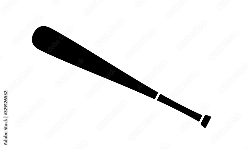 Baseball bat icon. Simple illustration of baseball bat vector icon for web design isolated on white background Baseball bat icon. Simple illustration of baseball bat vector icon for web design isolated on white background