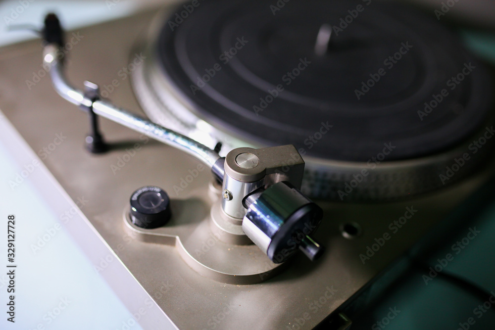 Closeup of turntable