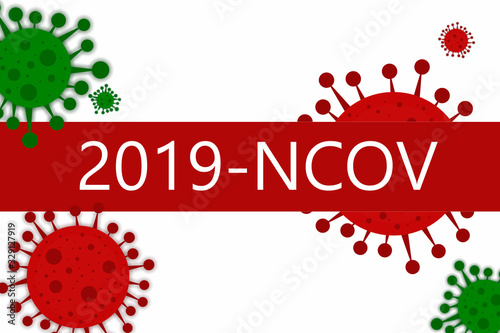 2019-ncov or Official name from WHO: COVID-19 on white background , is a new virus that is spreading around the world.