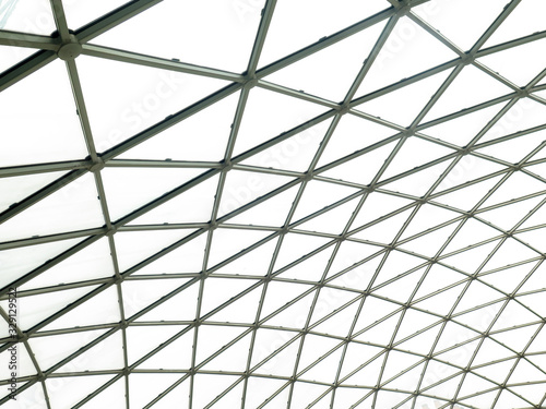 triangular glass roof structure