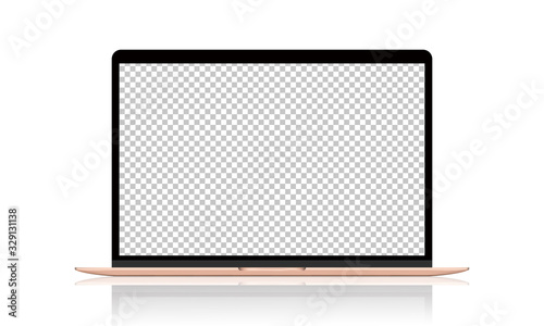 Realistic laptop vector illustration photo
