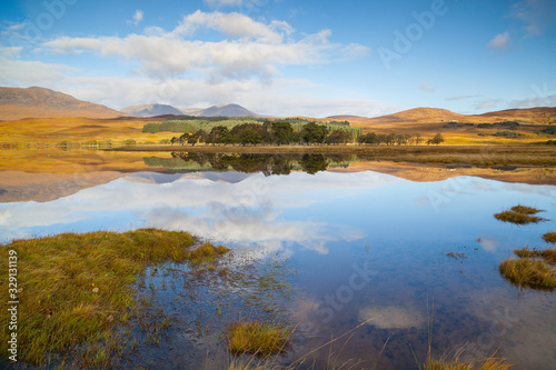Reflections in Loch Tulla, Scottish Highlands © hardyuno