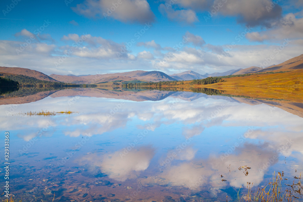 Reflections in Loch Tulla, Scottish Highlands