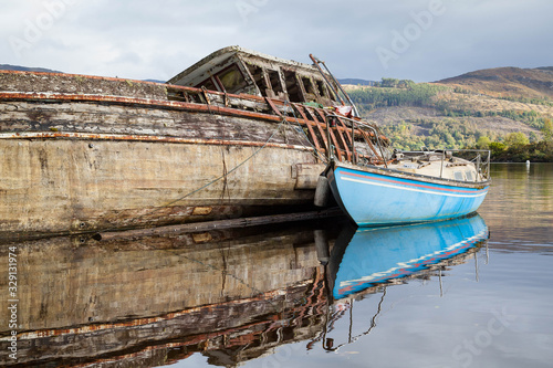 Shipwreck at Loch Ness near Fort Augustus