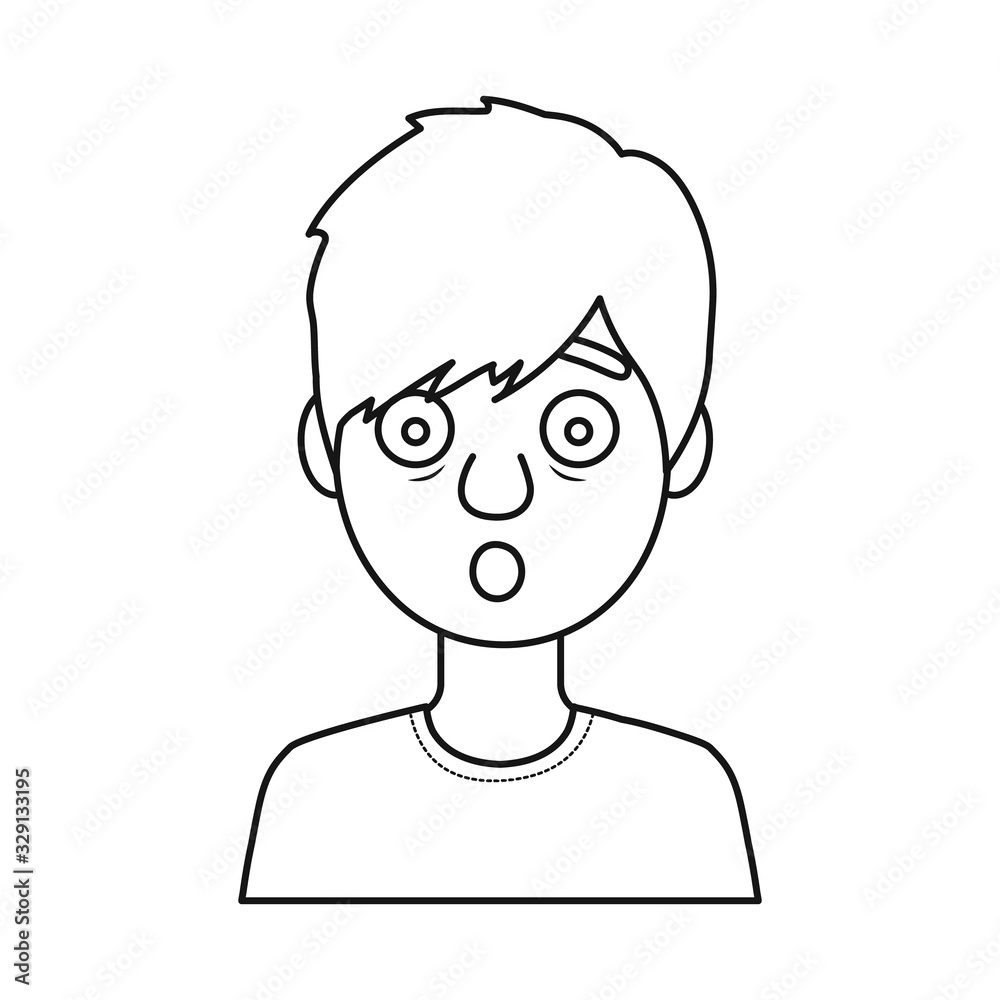 Vector design of guy and fright logo. Collection of guy and surprise vector icon for stock. Vector design of guy and fright logo. Collection of guy and surprise vector icon for stock.