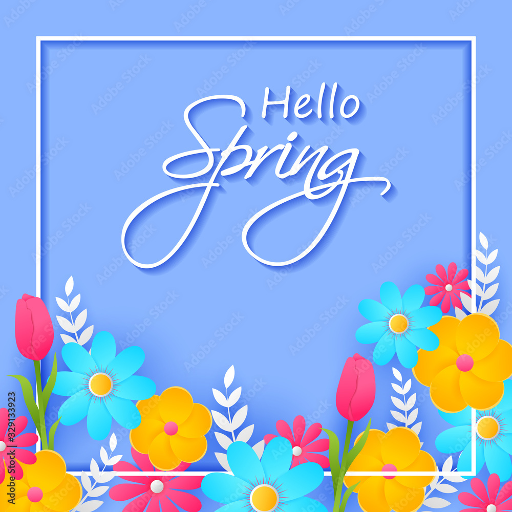 Beautiful fresh flower on floral spring background in vector Beautiful fresh flower on floral spring background in vector