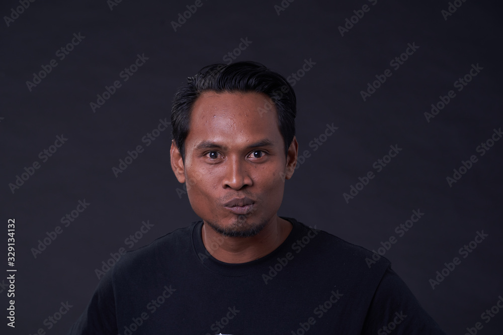 Fototapeta premium Asian Man with Variety Face