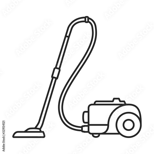 Vacuum cleaner vector icon.Outline vector icon isolated on white background vacuum cleaner .