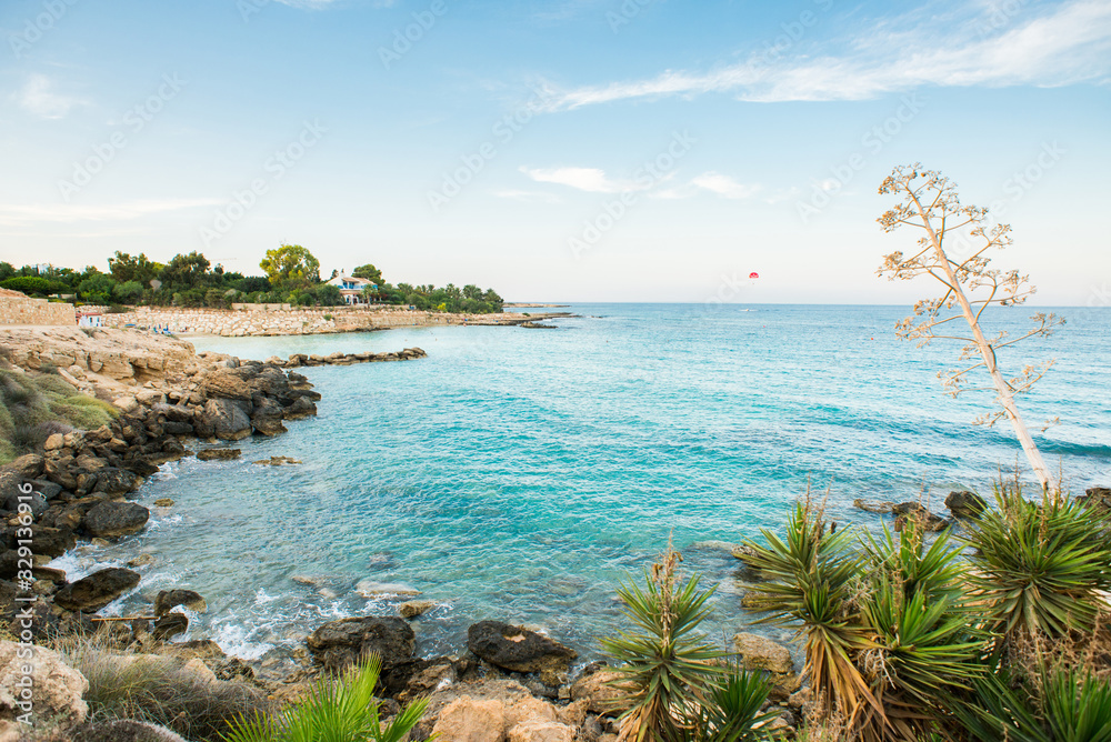 Cyprus. Mediterranean Picturesque Landscape with Sea. Cyprus. Mediterranean Picturesque Landscape with Sea.