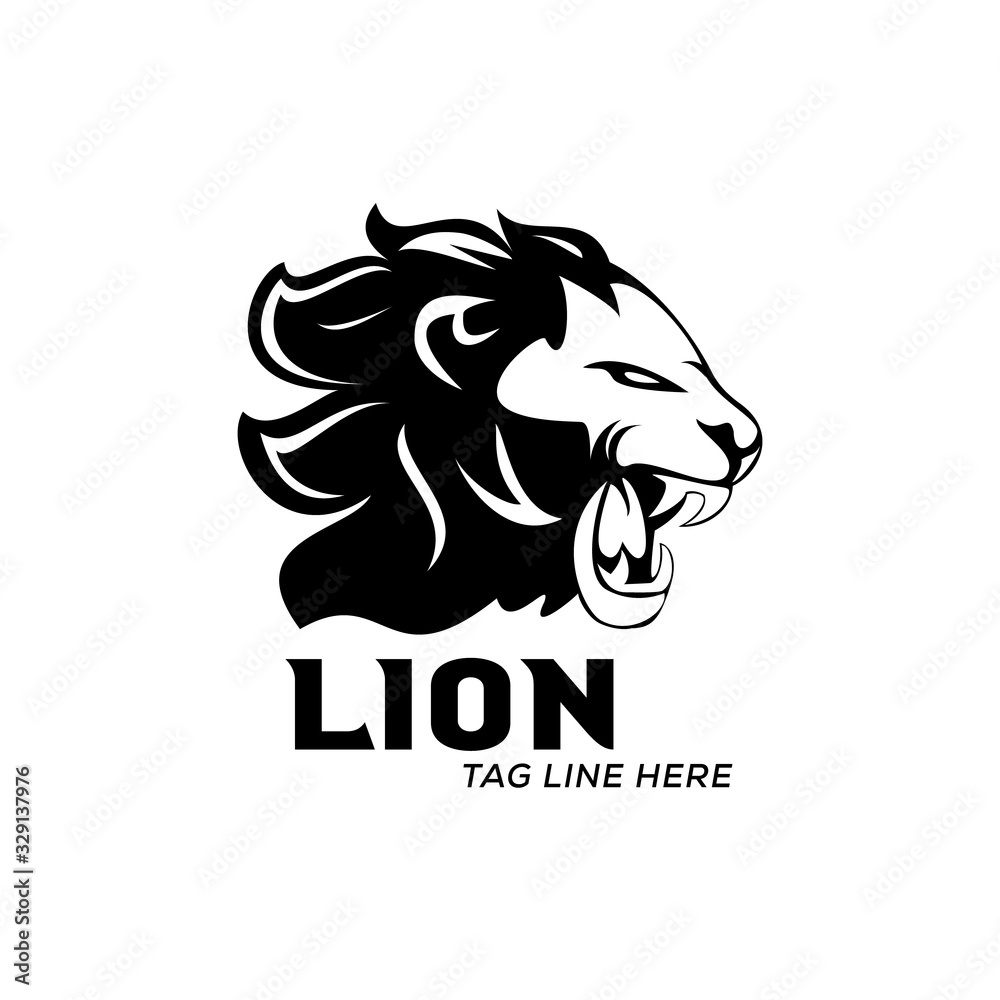 Obraz premium lion logo vector template design
