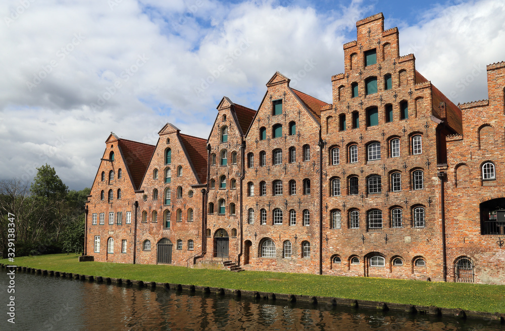 Medieval salt warehouses in Lubeck, Germany