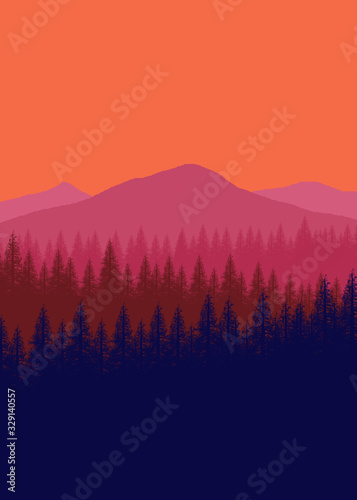 FLAT LANDSCAPE BACKGROUND FOR WALLPAPER   TEXTURE   UI AND MORE   HIKING ADVENTURE BACKGROUND
