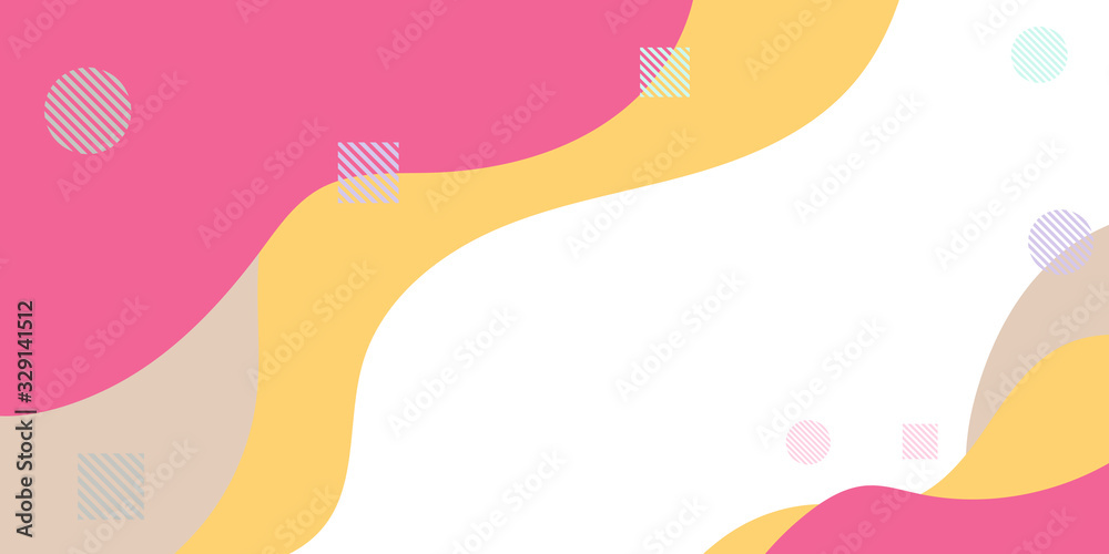 Pink yellow brown abstract background in white background