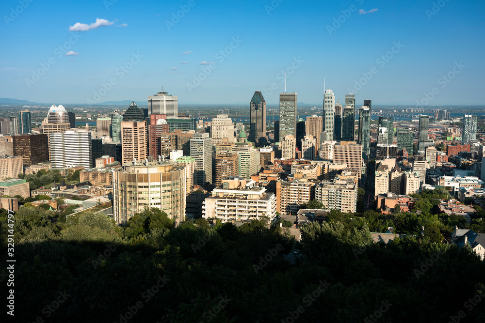 City skyline at night, Montreal, Canada