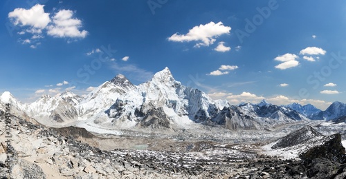 Mount Everest, himalayas mountains, panoramic view
