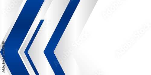 Blue white silver arrow geometric technological background. Template brochure and layout design