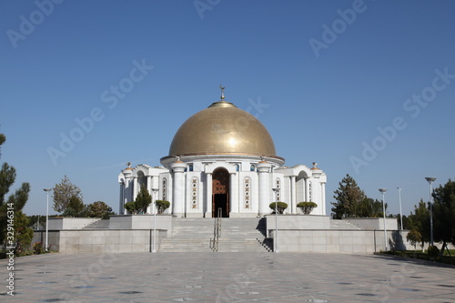 View of the Grand Mosque, Ashgabat, Turkmenistan