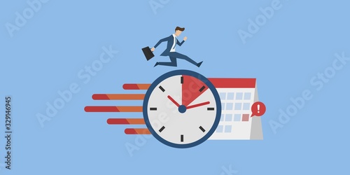 Office worker rushed to finish the job before the deadline time