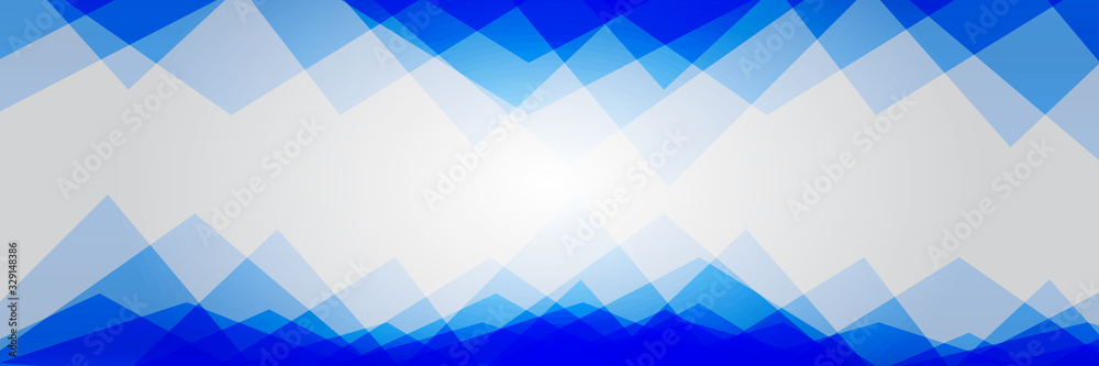 Obraz premium Blue triangle mountain abstract background for wide banner