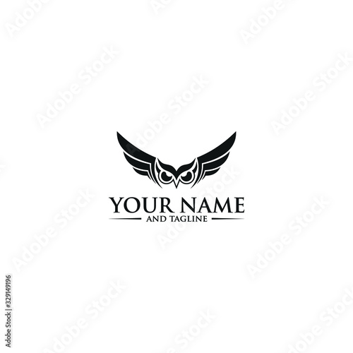 owl logo of lines Owl logo - vector illustration. Emblem design on white background simple owl logo design element template