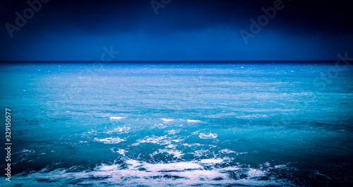 panoramic background of stormy sea