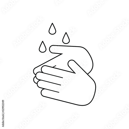 wash hands vector icon. stop covid 19,  coronavirus 
