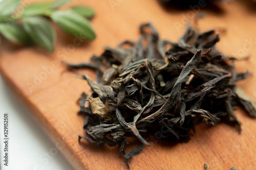 chai types oolong,  guanyin tea, carcade, shen puer photo