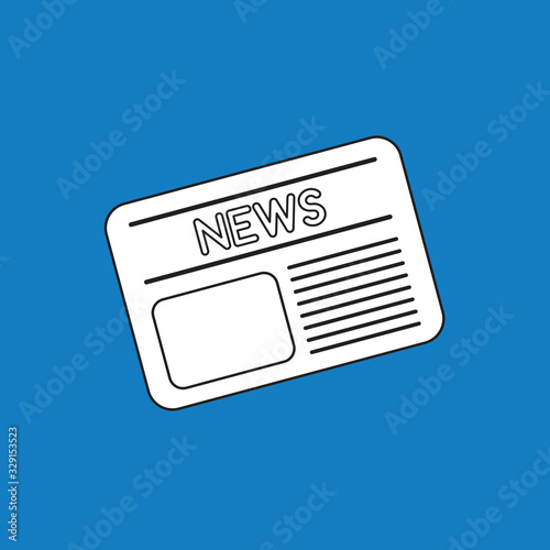 Vector illustration icon concept of newspaper.