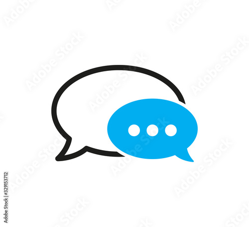 Chat icon vector isolated element. Talk bubble speech sign. Blank bubbles vector icon. Message vector icon.
