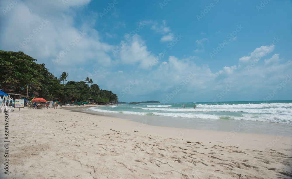 January 22, 2020. Koh Samui, Thailand. Chaweng beach , sea and sand