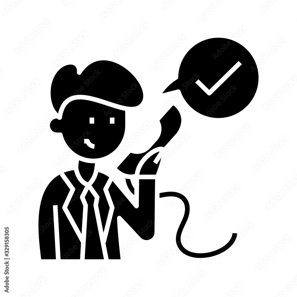 Telephone call black icon, concept illustration, vector flat symbol, glyph sign. Telephone call black icon, concept illustration, vector flat symbol, glyph sign.