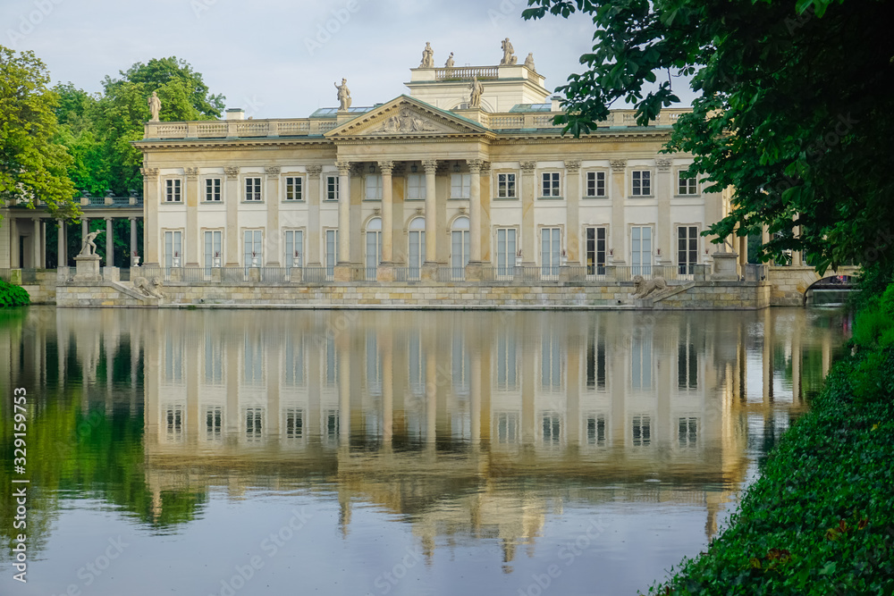 Beautiful Lazienkowski Palace in Warsaw