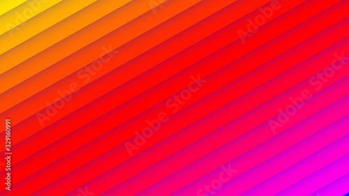 Diagonal multicolor stripes. Red colored stripes