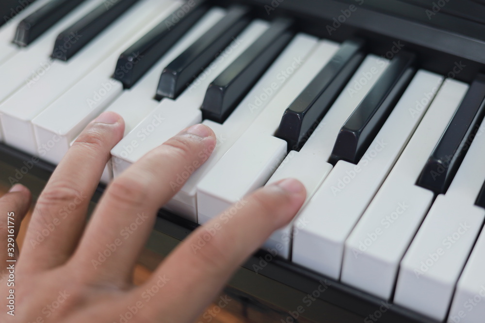 Man Hand to play Keyboard Man Hand to play Keyboard