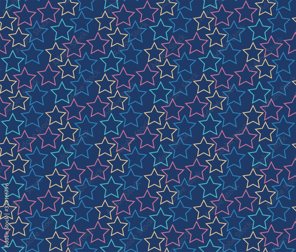 Obraz premium Seamless star pattern. Stars seamless pattern. Seamless pattern with star in sky.