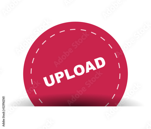 red vector banner upload